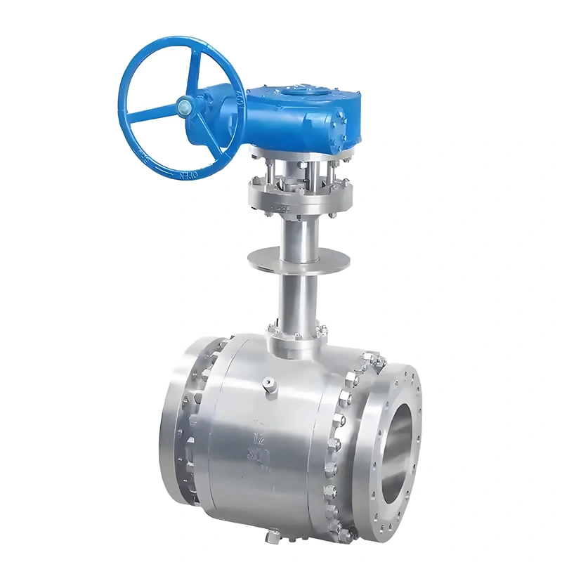 API DN300 Class 300 F316 Metal Seal Manual Three-Piece Cryogenics Temperature Trunnion Mounted Ball Valve